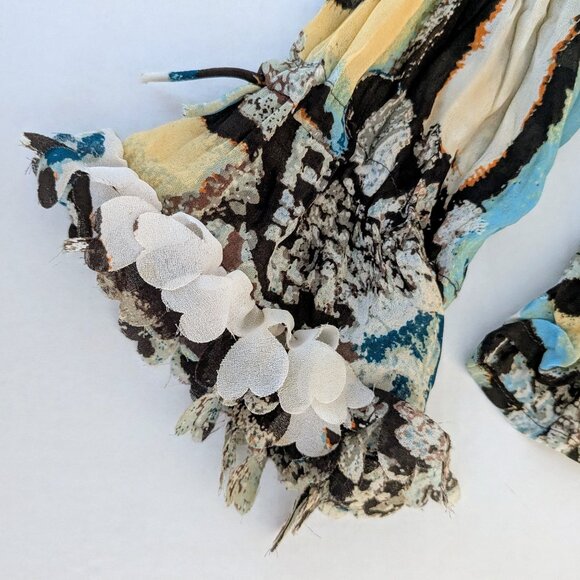 VIOLET & CLAIRE Women's Long Sleeve Crinkled Blouse Top Size XL Multi-Print - Picture 6 of 8